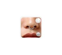 ESHIONER G23 Titan Septum Piercing Daith Nasenringe Silber Blume Clicker Ring Niedlich Klein Hinged Segment Clicker 10MM 16G Daith Piercing Schmuck für Damen Herren