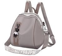 Eshow Rucksack Damen Klein, Kleiner Cityrucksack Tagesrucksack Elegant, 3 in 1 Rucksackhandtasche für Mädchen Und Frauen, Anti-Diebstahl Rucksacktasche Modern für Pendeln Schule Arbeit Reise Grau