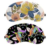 Eslifey 2 Stück Augenmasken mit Einhorn-Kopf, Regenbogen-Haar-Stern-Brille, Augen-Schlaf-Schatten-Abdeckung mit verstellbarem Riemen zum Schlafen und Reisen