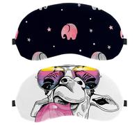 Eslifey 2 Stück Verdunkelungsmasken, lustige Giraffen-Ballon, weil cooler Augenschlaf Schatten Abdeckung mit verstellbarem Gurt zum Schlafen Reisen