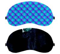 Eslifey 2 Stück Verdunkelungsmasken, Weltraum-Augenmasken, Sternennacht, Augenschutz, mit verstellbarem Riemen zum Schlafen und Reisen