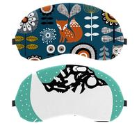 Eslifey 2 x Verdunkelungsmasken, Wal-Ozeangrün, Augen-Schlafschutz mit verstellbarem Riemen zum Schlafen und Reisen