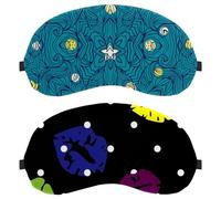 Eslifey Augenmasken, verdunkelnd, bunte Lippen, Punkte, Augenschutz, mit verstellbarem Riemen, zum Schlafen und Reisen, 2 Stück