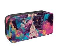 Eslifey Federmäppchen, buntes Gamer-Controller-Spritzmuster, großes Fassungsvermögen, Federmäppchen, Schreibwaren, Stiftebeutel, Mehrfarbig 3, 2.3x8.2x3.9in/6x21x10cm, Kosmetikkoffer