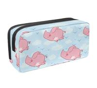 Eslifey Federmäppchen, niedlich, lustig, Katze, Einhorn, Herz, Brille, Kronenmuster, großes Fassungsvermögen, Federmäppchen, Schreibwaren, Stiftebeutel, Mehrfarbig 6, 2.3x8.2x3.9in/6x21x10cm,