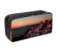 Eslifey Federmäppchen, Sonnenblumenfeld unter Sonnenuntergang, großes Fassungsvermögen, Federmäppchen, Schreibwaren, Stiftetasche, Mehrfarbig 3, 2.3x8.2x3.9in/6x21x10cm, Kosmetikkoffer