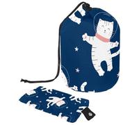 Eslifey Große Make-up-Tasche mit Kordelzug, abstraktes Mandel-Pfirsich-Muster, Reise-Kosmetiktasche, tragbare Make-up-Organizer-Tasche, Mehrfarbig 7, 9.9x6.9in/25.2x17.6cm