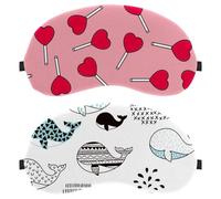 Eslifey Schlafmaske, 2 Stück, Wal-weiße Augenbinde, Schlafmaske, Augenschattenabdeckung für Männer und Frauen, Flugzeug, Reisen