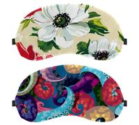 Eslifey Schlafmaske, bunte Oktopus-Augenbinde, Schlafmaske, Augenschutz, für Männer und Frauen, Flugzeug, Reisen, 2 Stück