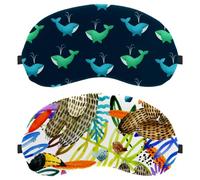 Eslifey Schlafmaske, Faultier-Augenmaske, niedliche Augenbinde, Schlafmaske, Augenschattenabdeckung für Männer und Frauen, Flugzeug, Reisen, 2 Stück