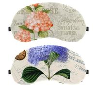 Eslifey Schlafmaske, Hortensien-Augenmaske, Schlafmaske, Augenschutz, für Männer und Frauen, Flugzeug, Reisen, 2 Stück