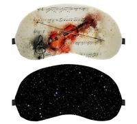 Eslifey Schlafmaske, schwarze Galaxie-Sterne, Augenbinde, Schlafmaske, Augenschutz, für Männer und Frauen, Flugzeug, Reisen, 2 Stück