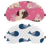 Eslifey Schlafmaske, Wal-Ozean-Augenbinde, Schlafmaske, Augenschattenabdeckung für Männer und Frauen, Flugzeug, Reisen, 2 Stück