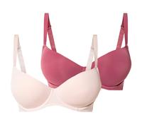 esmara® Damen BH 2er (90C, rot/rosa) pink 90C