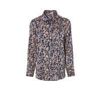 esmara® Damen Bluse Satin (38, blau/bronze)