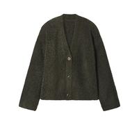 esmara® Damen Bouclé-Strickcardigan (Olive, M(40/42))