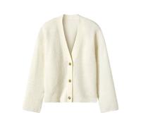 esmara® Damen Bouclé-Strickcardigan (Weiß, M(40/42))