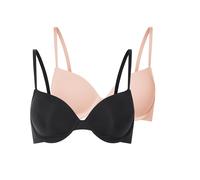esmara® Damen Bügel BH 2er Set (schwarz/beige, 75B) beige 75B