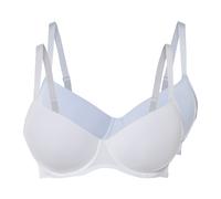 esmara® Damen Bügel BH gemouldet 2er (Blau/Weiß, 90E) blau 90E