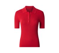 esmara® Damen Geripptes Poloshirt (Rot, M(40/42))