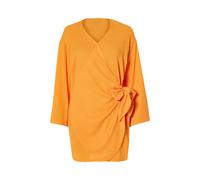 Esmara® Damen Kleid kurz Wickeloptik (Orange, M (40/42))