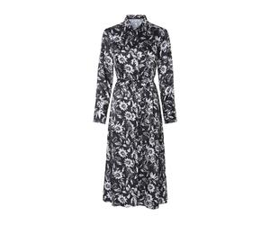 esmara® Damen Kleid Midi (Schwarz/weiß, 36)
