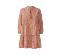 Esmara® Damen Kleid mit Lochstickerei (aprikose, 36)