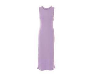 Esmara® Damen Kleid Rippe Midi (Lila, Xs(32/34))