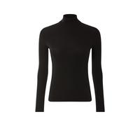 esmara® Damen Langarmshirt Rollkragen Rippe (Schwarz, Xl(48/50)) schwarz XL(48/50)