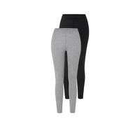 esmara® Damen Leggings 2er (Schwarz/Grau, L (44/46)) grau L (44/46)