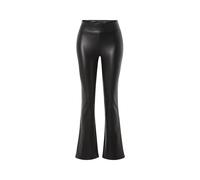 esmara® Damen Leggings Lederoptik (Schlaghose, 34) schwarz 34