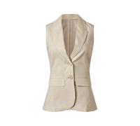 esmara® Damen Leinen-Weste, leicht tailliert (Beige, 36) 36