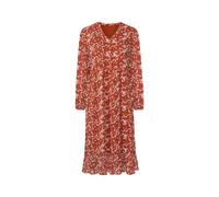 Esmara® Damen Midi-Kleid (gemustert/orange, 38)
