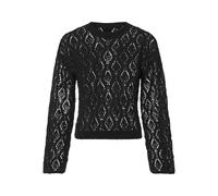 esmara® Damen Pullover Lochstrick (Schwarz, Xs(32/34))
