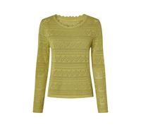 esmara® Damen Pullover mit Leinen (Grün, L(44/46))