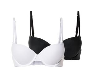 Esmara® Damen Push Up BHs 2er Set (Schwarz/weiß, 80B)