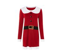 esmara® Damen Strickkleid Weihnachten (Rot, L(44/46)) rot L(44/46)