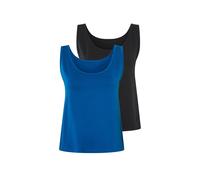 esmara® Damen Top (Schwarz/blau, Xs(32/34)) blau XS(32/34)