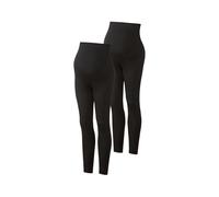 esmara® Damen Umstandslegging 2er Set (Schwarz, Xs(32/34))