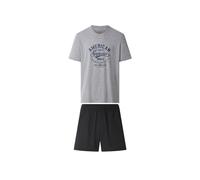 esmara Men Herren Shorty Pyjama (grau/schwarz, M(48/50))