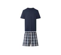 esmara Men Herren Shorty Pyjama (navy/kariert, S(44/46))