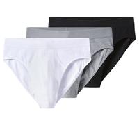 esmara Men Herren Slips, 3 Stück (schwarz/grau/weiß, 5/M)