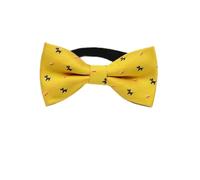 ESMENATZLS Elegante vorgebundene Fliege für Jungen und Mädchen, formelle Smoking-Kleid-Accessoires, Fliege für Erwachsene und Kinder, Gelbes Hundemuster, Fabric