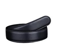ESMENATZLS Ohne Schnalle, 3,5 cm breit, echtes Leder, automatischer Gürtel, Körpergurt ohne Schnalle, Gürtel für Herren, Schwarz , 120 cm