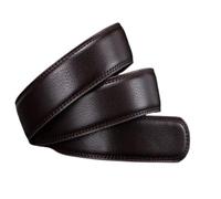 ESMENATZLS Ohne Schnalle, 3,5 cm breit, echtes Leder, automatischer Gürtel, Körpergurt ohne Schnalle, Gürtel für Herren, coffee, 120 cm