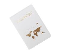 ESMENATZLS Reisepasshülle für Paare, Heißprägung, einfaches Flugzeug, für Damen und Herren, Reisepasshülle, modisches Hochzeitsgeschenk, 16, Einheitsgröße