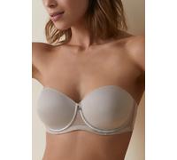 Esmeralda Selbsttragender Balconette Selene Beige - trägerloser BH, Silikonunterstützung - Größe 75 C