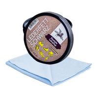 esnado - Bense & Eicke Lederfett Schwarz 250 ml + 1 Mikrofasertuch - pflegt und imrägniert - perfekte Lederpflege für Glattleder, Autositze, Motorradkleidung, Sättel