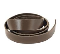 esnado Lederband, Lederriemen Flach | 1 Meter | Breite: 20 mm - Farbe: Schokobraun | ECHTES Leder | pflanzlich gegerbt | Schmuck, Armbänder, Basteln, Dekorieren, DIY, Mittelalter