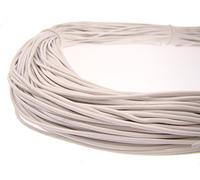 esnado Lederschnur Rund - 1,5 mm. Weiß. 50 Meter auf Rolle | ECHTES Leder | pflanzlich gegerbt | ideal für die Herstellung von Schmuck und Armbändern, Basteln, Dekorieren, DIY-Projekte, Mittelalter